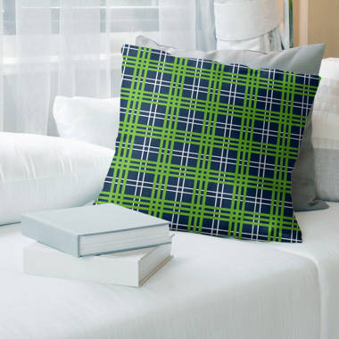 Blue and green online plaid pillows